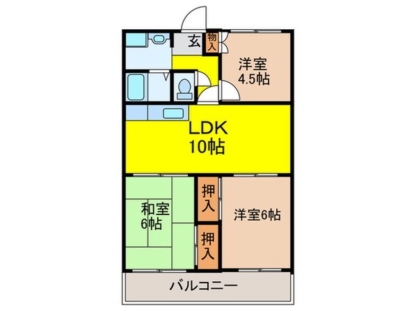 グリ－ンパレス千里中央Ａ棟の物件間取画像